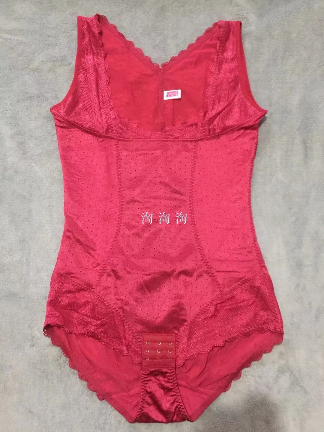 韩姿娜美体性感透气绸缎网眼薄款收腹束腰内衣连体塑身衣断码清仓