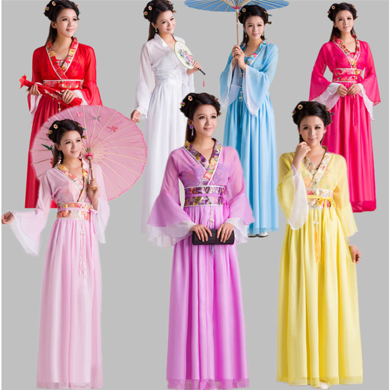 北京汉服仙女服丫鬟表演服白骨精贵妃服装七仙女演出服装出租赁