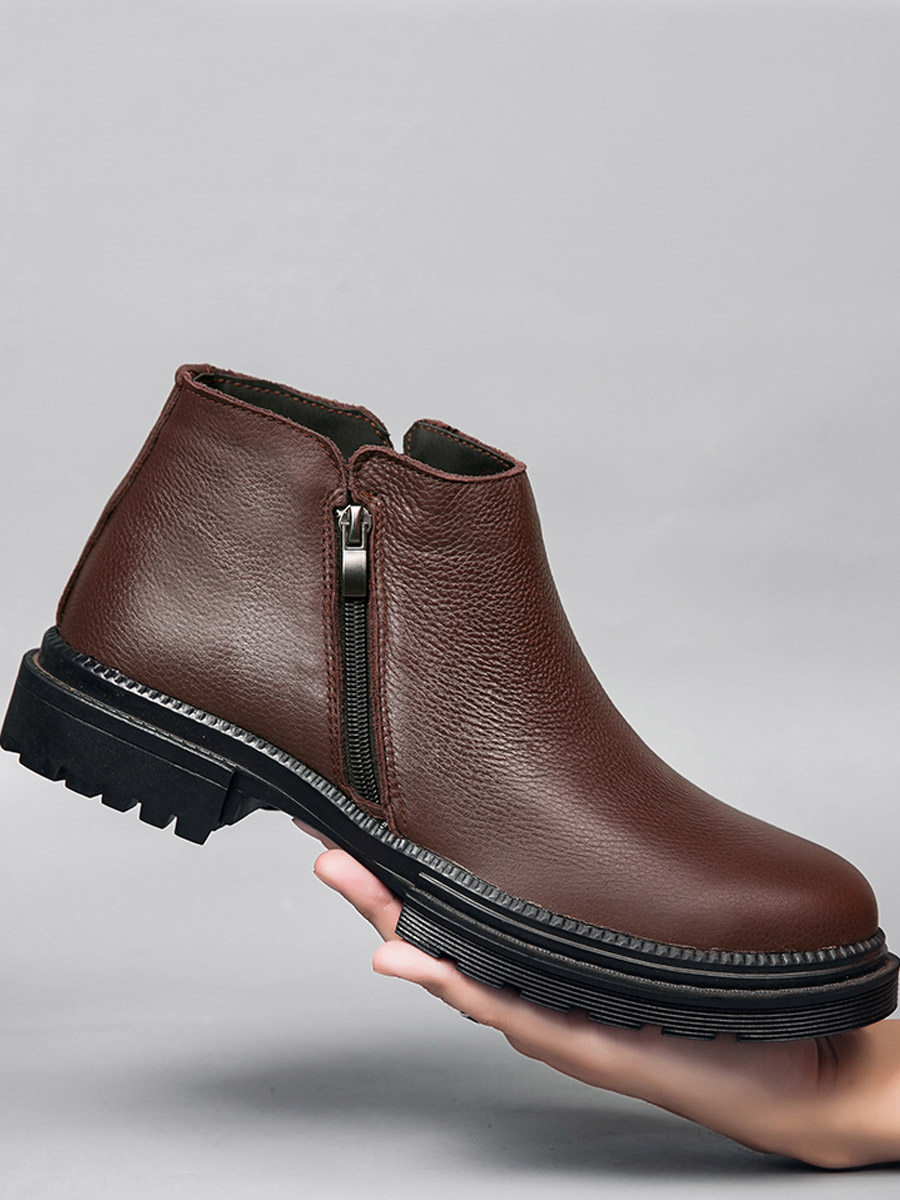 SIDE ZIPPER CHELSEA BOOTS PLY COWHIDE MENS HIGH-TOP BRITISH MARTIN BOOTS CARGO BOOTS VINTAGE BOOTIES SIZE 37