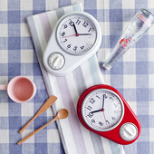 免打孔北欧静音厨房客厅定时闹钟创意钟表挂钟韩版 小挂钟