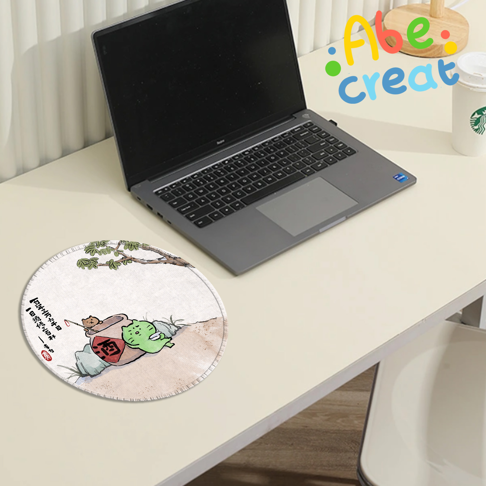 圆形鼠标垫焦绿猫必易