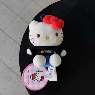 GD权志龙PCWER同款helloKitty凯蒂猫包包挂件T恤衣服蓝色坐姿kt