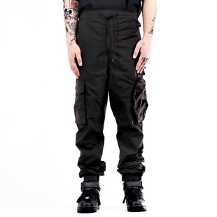 街头hiphop军事尼龙抗阻机能风户外青年宽松弹性高街休闲工装长裤