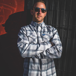 hiphop奇卡洛chicano渐变小格机车嘻哈oversize宽松复古工装 衬衫