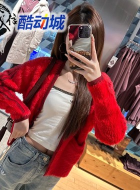 阿迪达斯三叶草女子新年款慵懒针织运动毛衣开衫外套 KT3171 3170