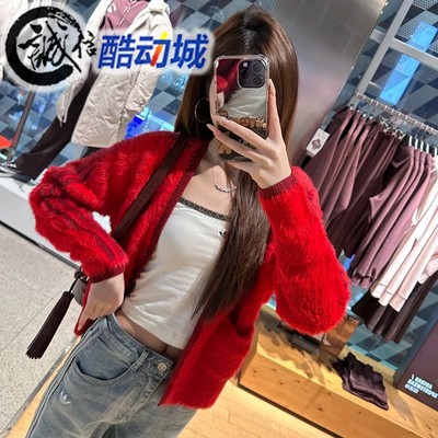 阿迪达斯三叶草新年款毛衣外套