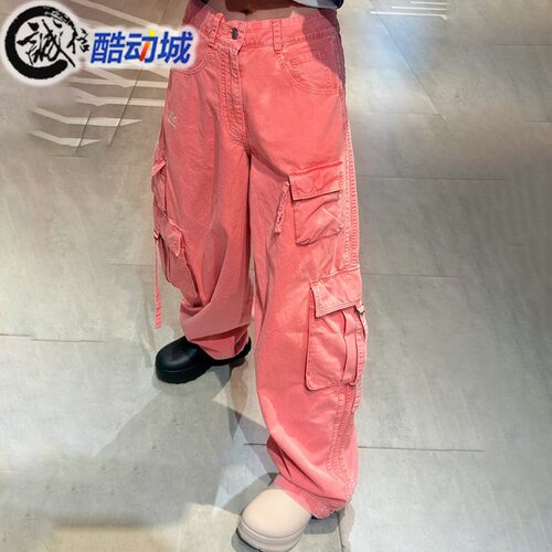 阿迪达斯三叶草工装风牛仔裤