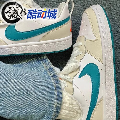 NIKE耐克大童2026新款COURT经典百搭运动休闲透气板鞋 BQ5448-017