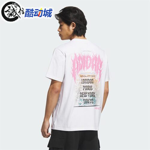 阿迪达斯三叶草男子夏新款纯棉印花运动短袖圆领T恤KA2255 KA2256