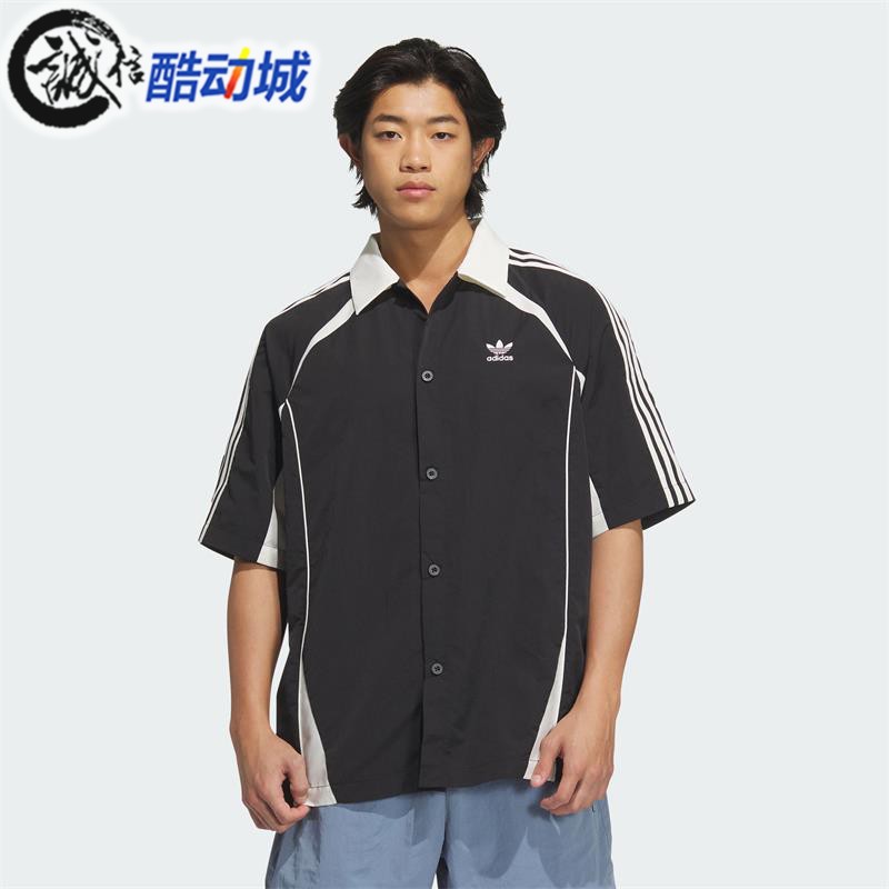 阿迪达斯三叶草男子运动短袖衬衫