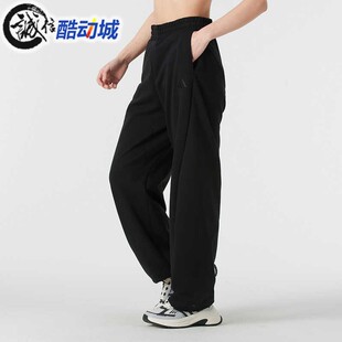 阿迪达斯女子2025新款简约百搭针织宽松运动休闲长裤JZ1582 1583