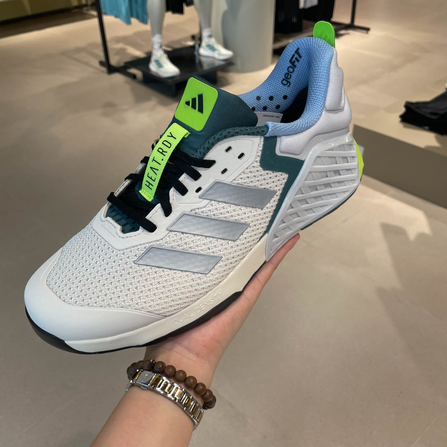 阿迪达斯男子2025秋季新款稳定透湿排汗深蹲硬拉力量训练鞋JR1762