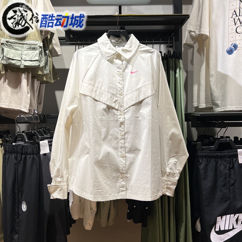 宽松简约休闲梭织长袖衬衫外套