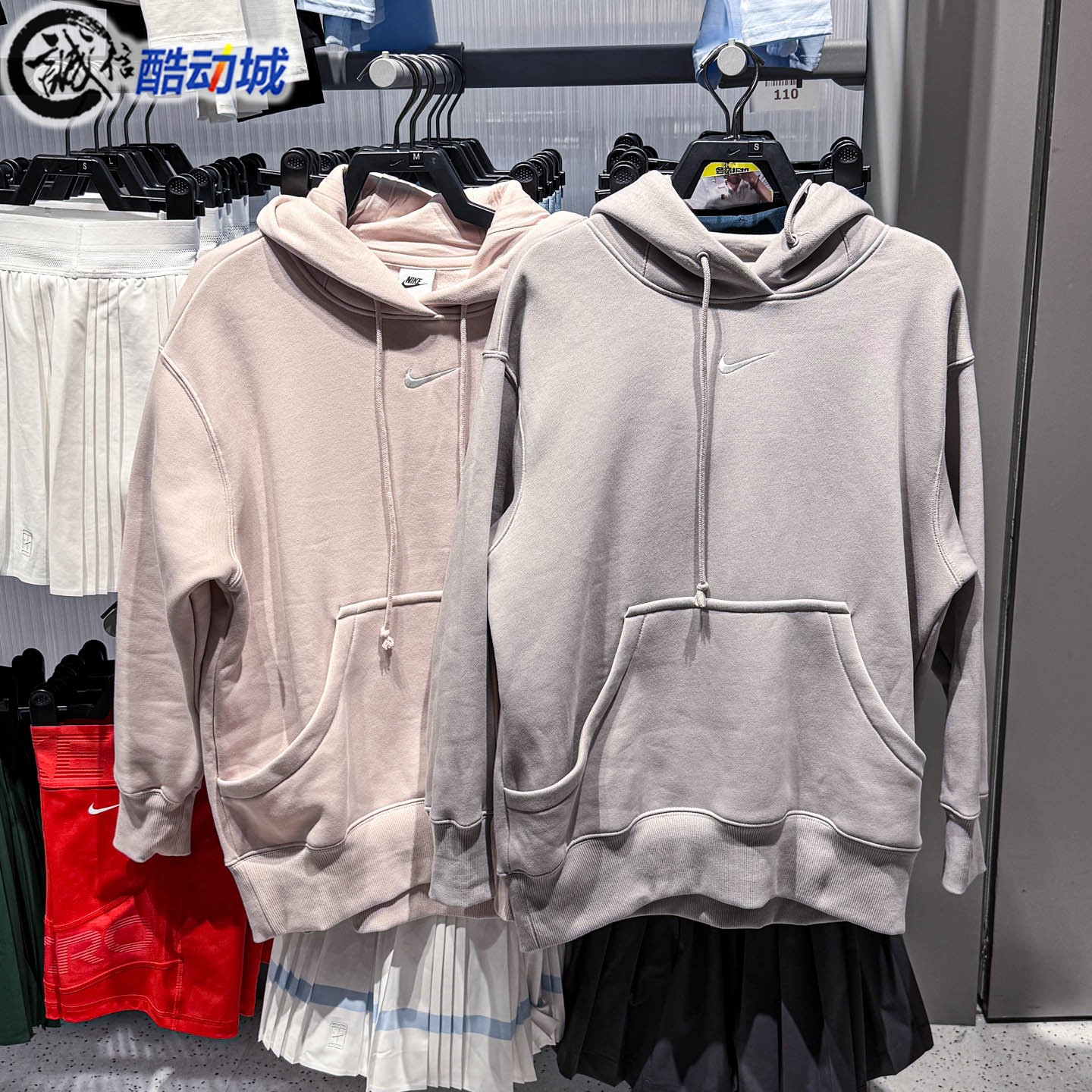 耐克女子2025冬新款Oversize风套头加绒卫衣连帽衫DQ5861-009-667