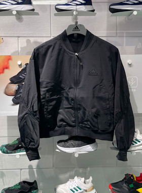 阿迪达斯女装2024春龙年新款梭织防风运动休闲立领夹克外套IM8872
