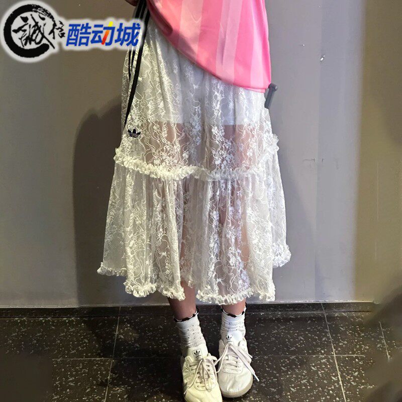 阿迪达斯三叶草女子蕾丝运动裙