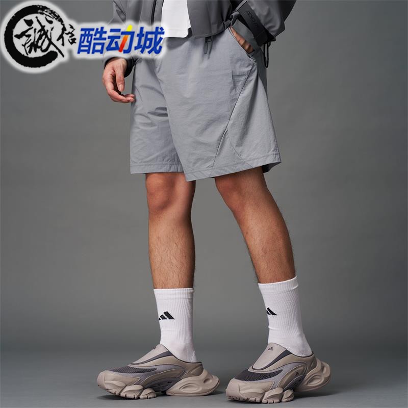 阿迪达斯梭织宽松运动休闲短裤