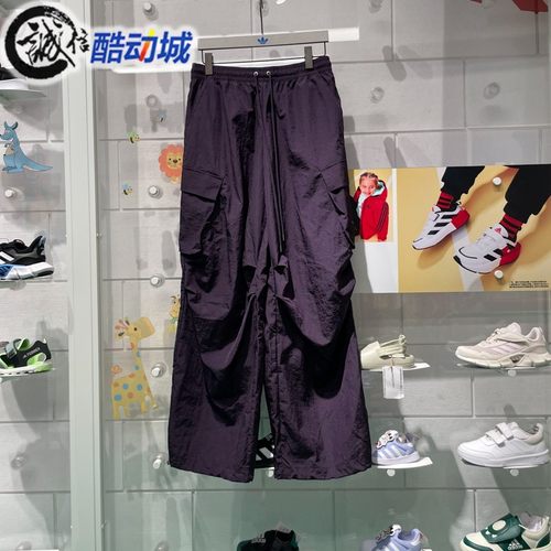 阿迪达斯宽松运动休闲女透气长裤