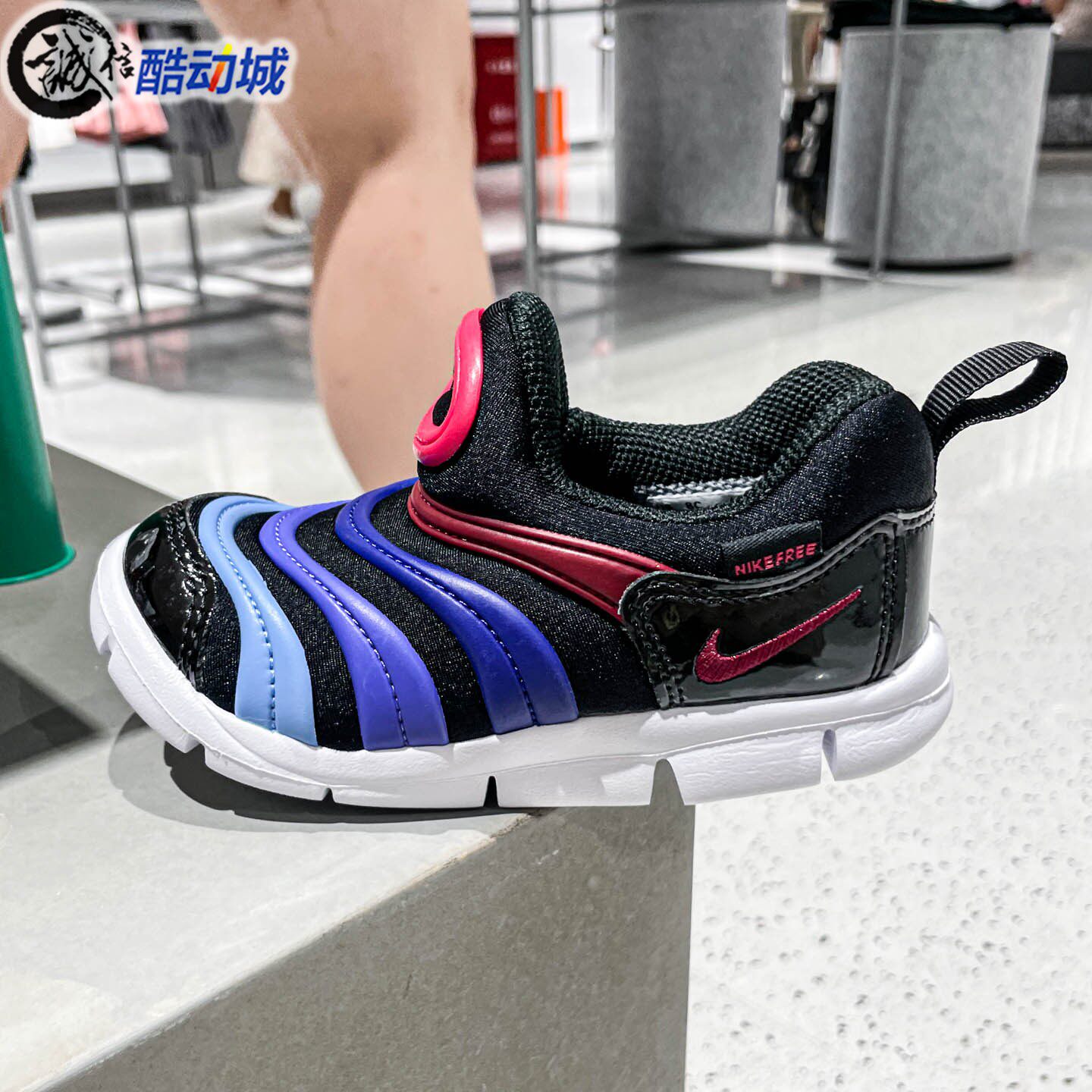 Nike耐克儿童鞋秋季一脚蹬毛毛虫易穿脱运动休闲鞋343938-031-106