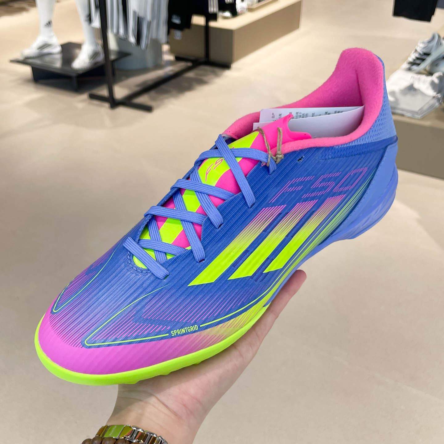 Adidas阿迪达斯男子F50 LEAGUE TF人造草地碎钉运动足球鞋 IE1230