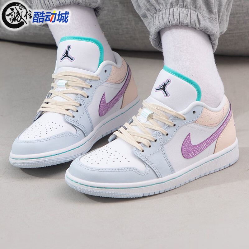 Nike耐克女子Air Jordan 1马卡龙拼接缓震耐磨运动板鞋FV3623-151-封面