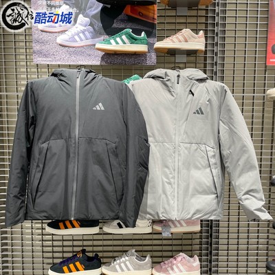 阿迪达斯男子冬款拒水防风保暖连帽600蓬鸭绒羽绒服KQ5503 KQ5505