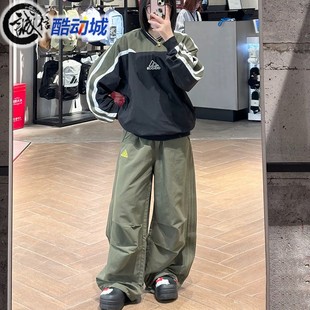 阿迪达斯三叶草男裤2025春街头漫游系列宽松运动伞裤 JD5416 5415