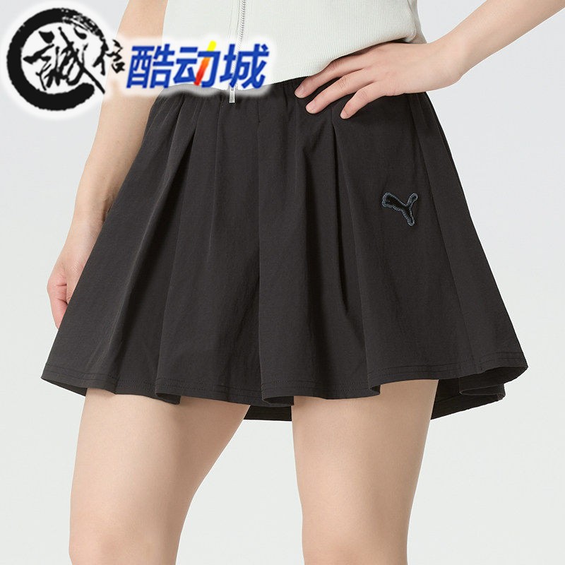 PUMA彪马女子2026夏新款经典百搭速干运动休闲百褶短裙 637473-01