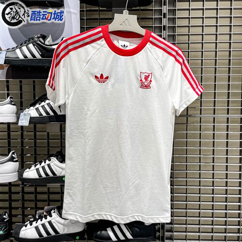 Adidas阿迪达斯男子2026秋利物浦足球休闲文化复古短袖T恤 JZ0140
