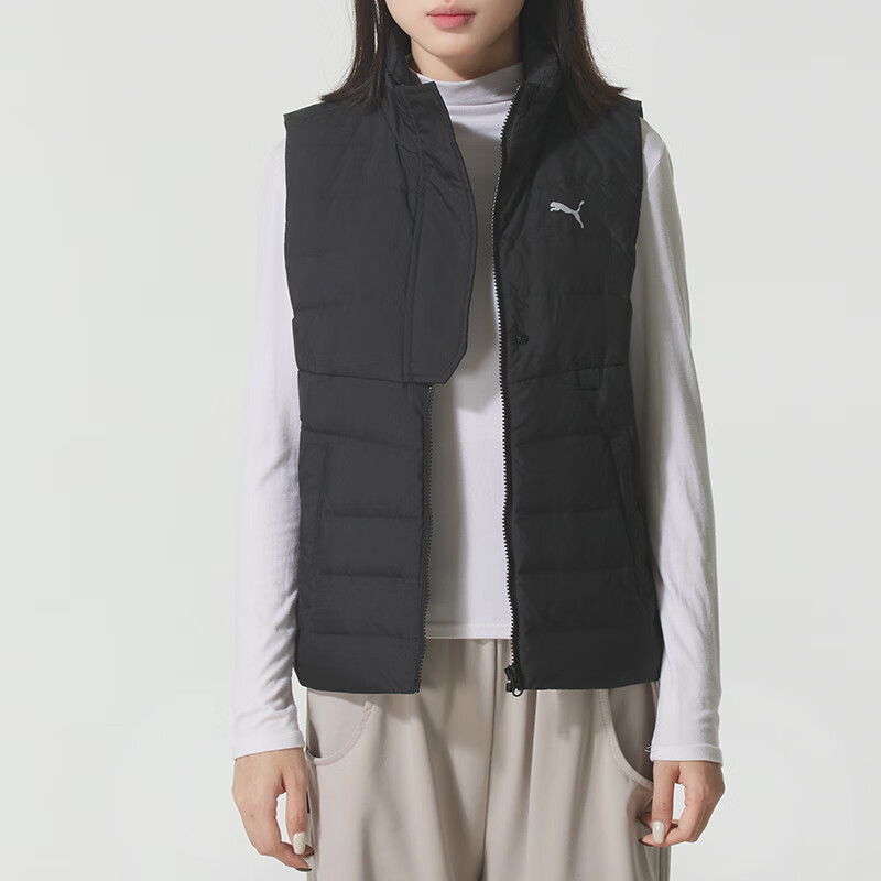 puma彪马男女装2024冬季款鸭绒羽绒紧身跑步运动马甲528704-01-92