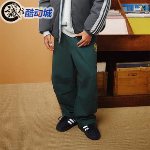 阿迪达斯三叶草男裤2024冬季学院风宽松直筒运动长裤 JC6848 6847
