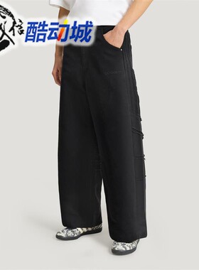 阿迪达斯三叶草王鹤棣同款纯棉梭织宽松运动休闲裤 KR2614 KR2615