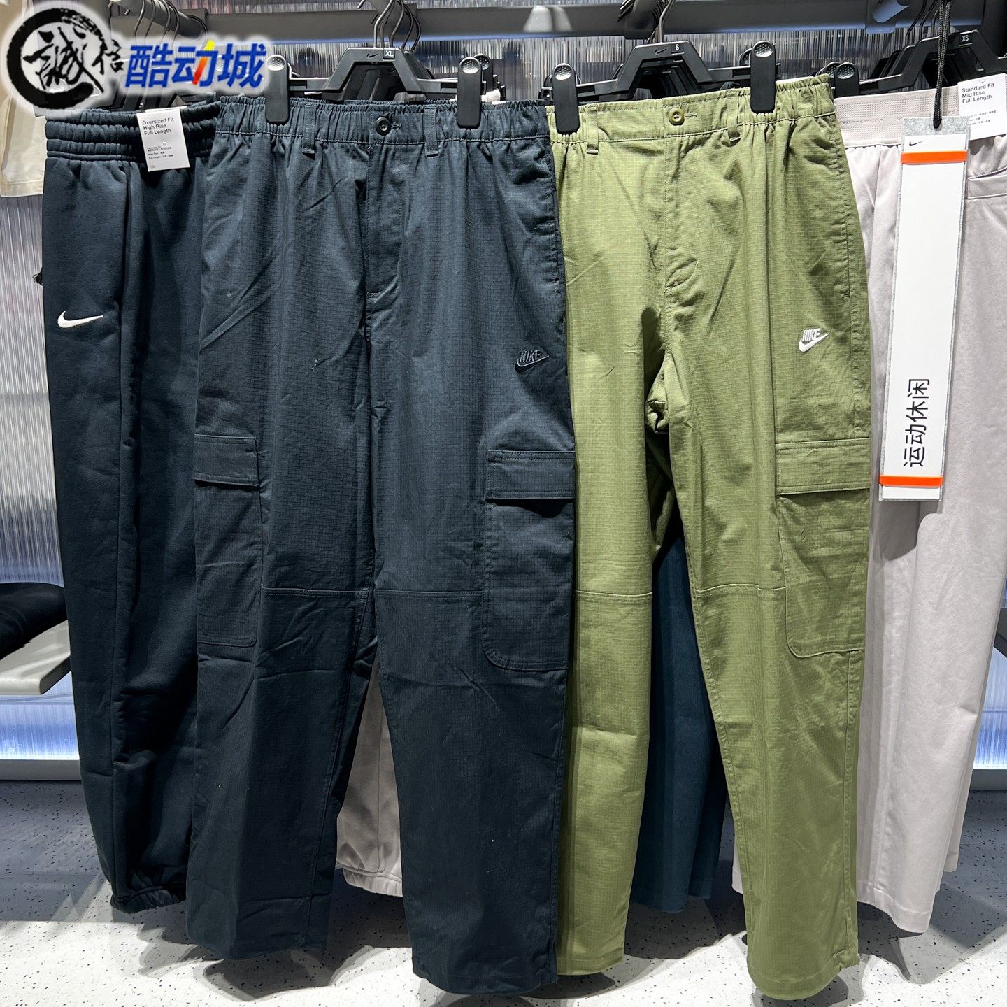 Nike耐克2025冬新款男子经典百搭梭织宽松工装长裤HV1434-222-010