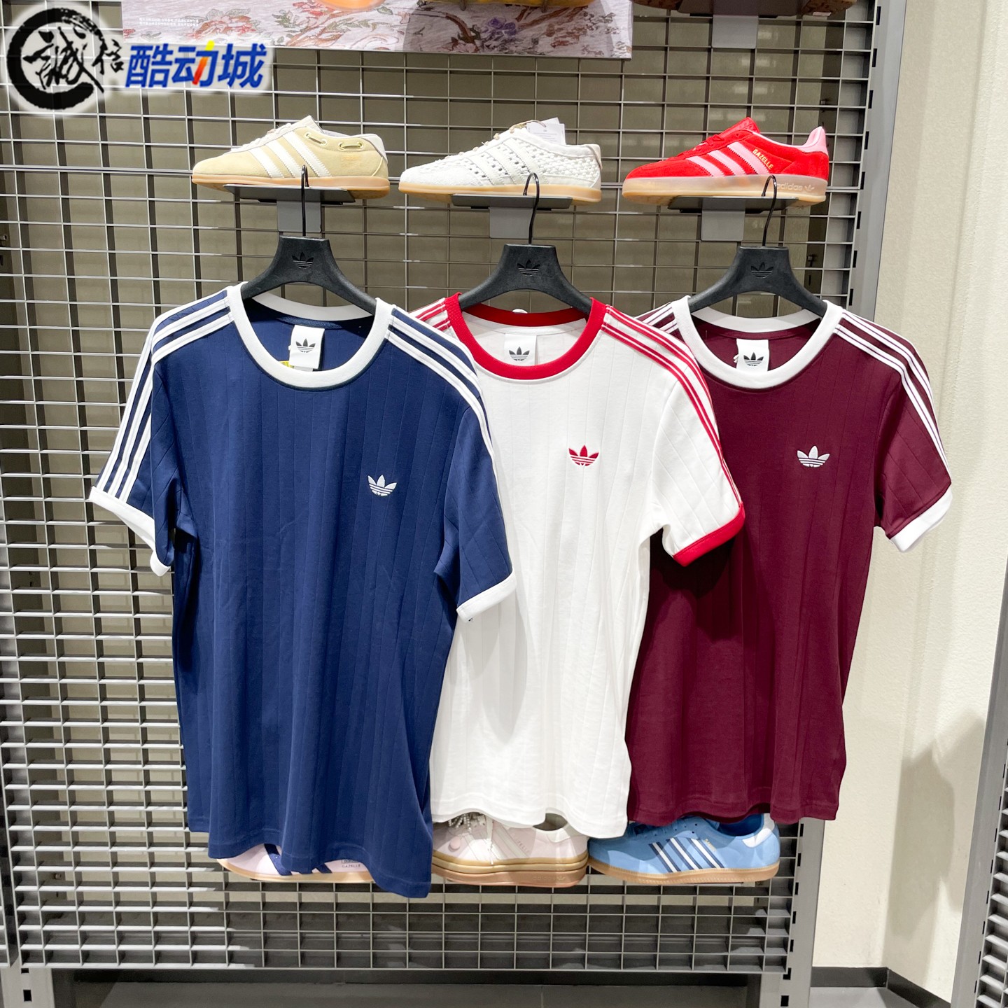 阿迪达斯男2026秋季修身撞色休闲运动短袖T恤KS7448 KS7449KX1982