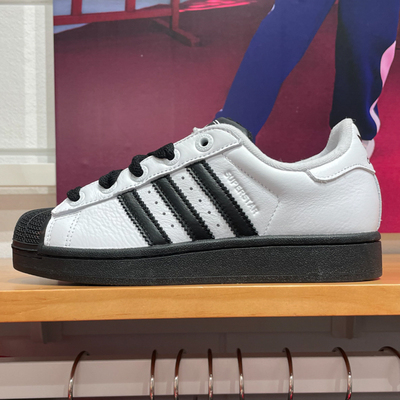 阿迪达斯三叶草男女2025春SUPERSTAR II贝壳头撞色运动板鞋JI0124