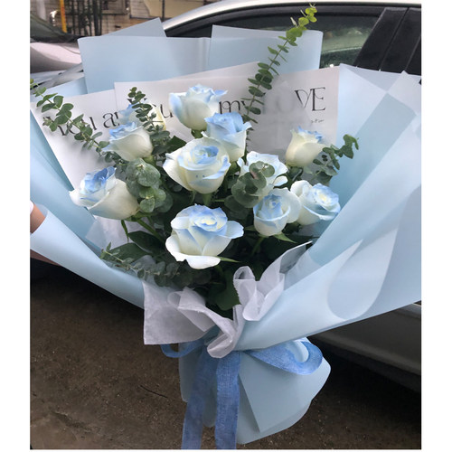 11朵碎冰蓝玫瑰七夕情人节特卖