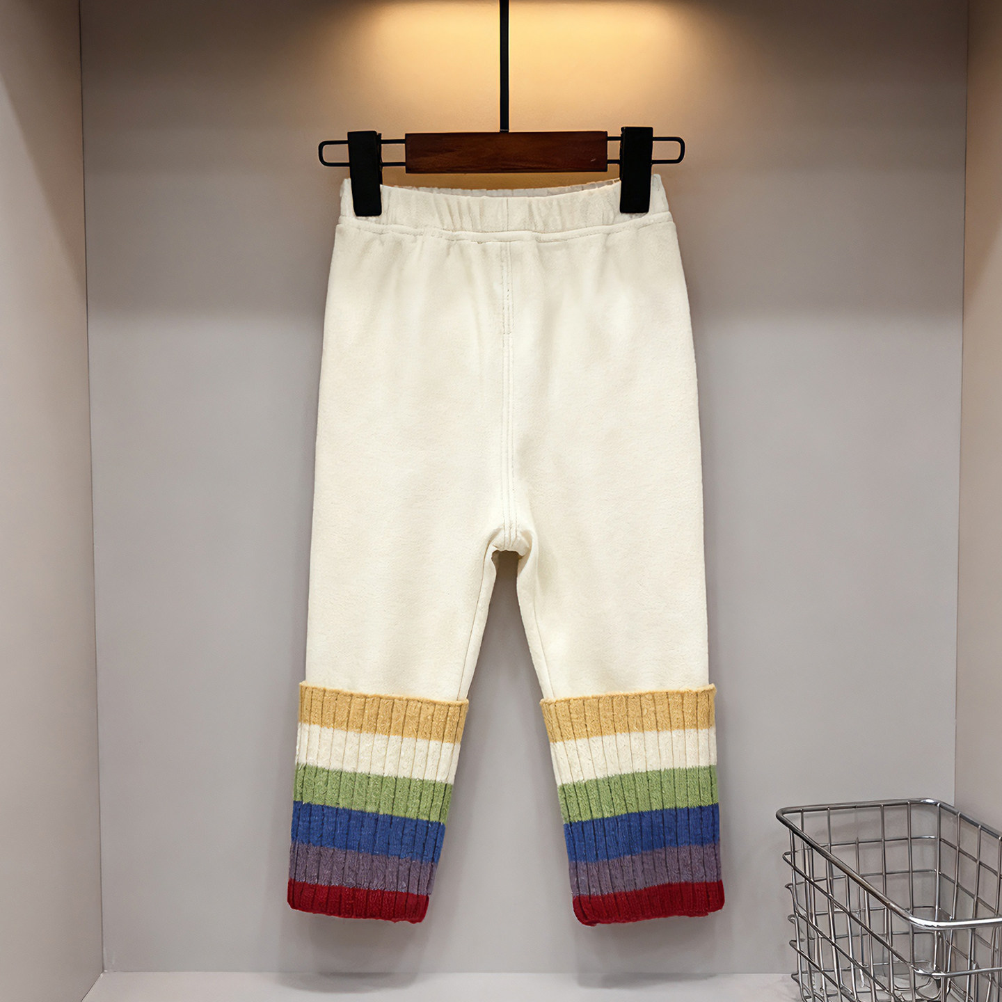 溯格儿童秋冬裤子2025女童一体绒长裤加绒加厚a类小宝宝打底裤