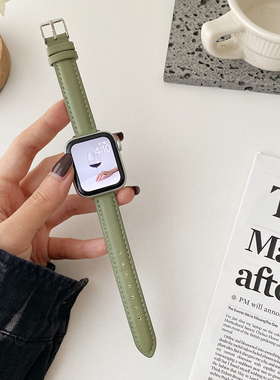 适用苹果手表s8表带iwatchs7表带applewatchse2牛油果s5/s6手表带