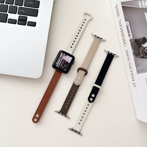 苹果iwatch手表带真皮小众小蛮腰