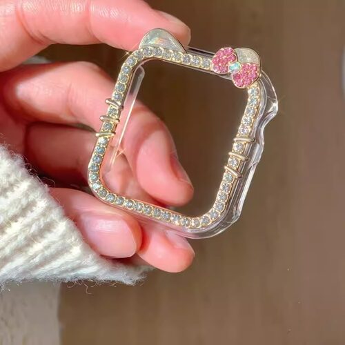 适用iwatchS10保护壳KT猫闪钻壳