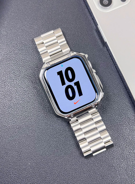 适用iwatch手表表带8苹果手表s5/6/7金属applewatchse2表带高级感