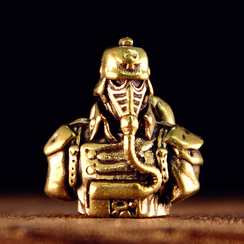 黄铜复古战锤40K头雕铜刀坠黄铜饰品配件弹弓小挂件防毒面具伞坠,饰品/流行首饰/时尚饰品新,摆件,淘宝优惠券,粉丝福利购,淘宝优惠卷