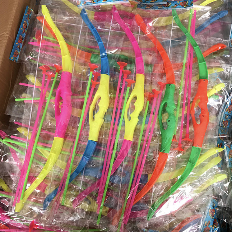 儿童玩具弓箭射击比赛软皮弹弓箭枪袋装地摊玩具2元店百货