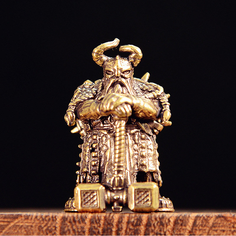 锤神黄铜实心桌面茶宠摆件创意居家人物模型工艺品摆件办公室装饰,家居饰品,装饰摆件,淘宝优惠券,粉丝福利购,淘宝优惠卷