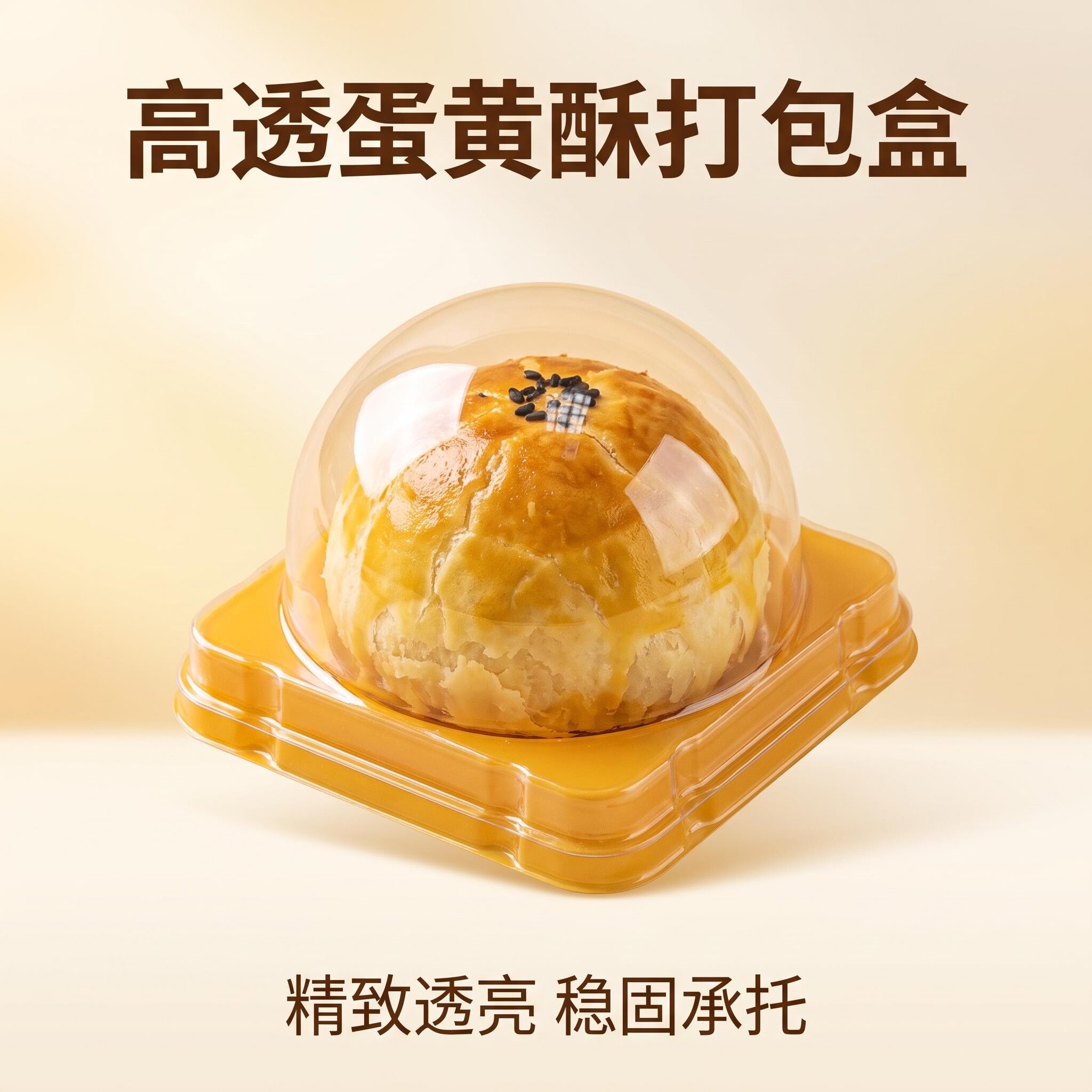 蛋黄酥雪媚娘透明打包盒