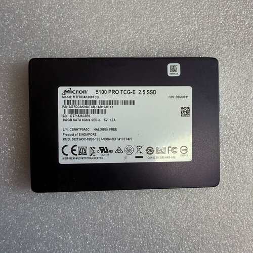 {议价}Micron 5100 PRO TCG-E 960G 2.5