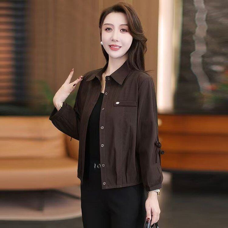 正品2026春季新款时尚纯色洋气百搭减龄短外套上衣女装