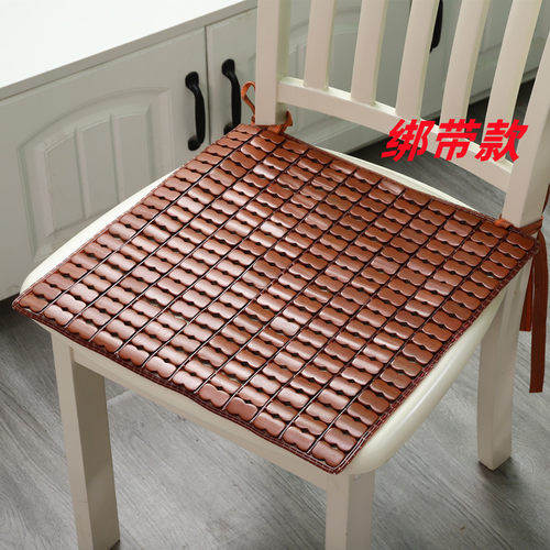 绑带棋牌椅竹子透气防滑凉席坐垫