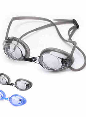 英发竞速型近视防雾男女黑色蓝色泳镜ok570af可左右不同 平光泳镜