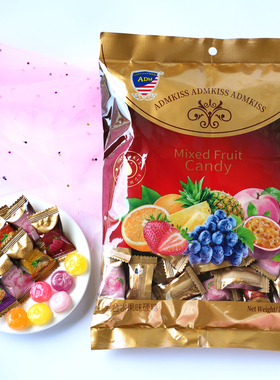 ADM什锦水果硬糖500g马来西亚进口糖果奶糖散装婚宴喜糖袋装软糖